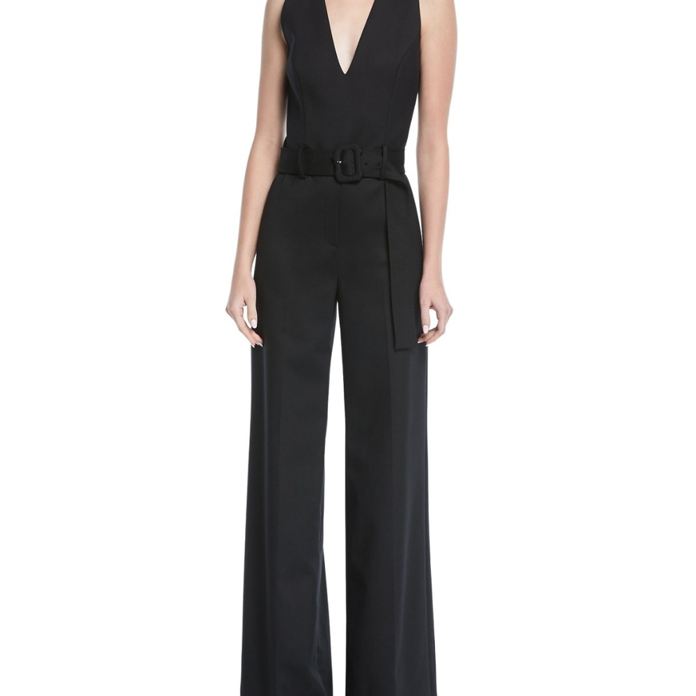 Theory Belted V-Neck Jumpsuit, NWT
